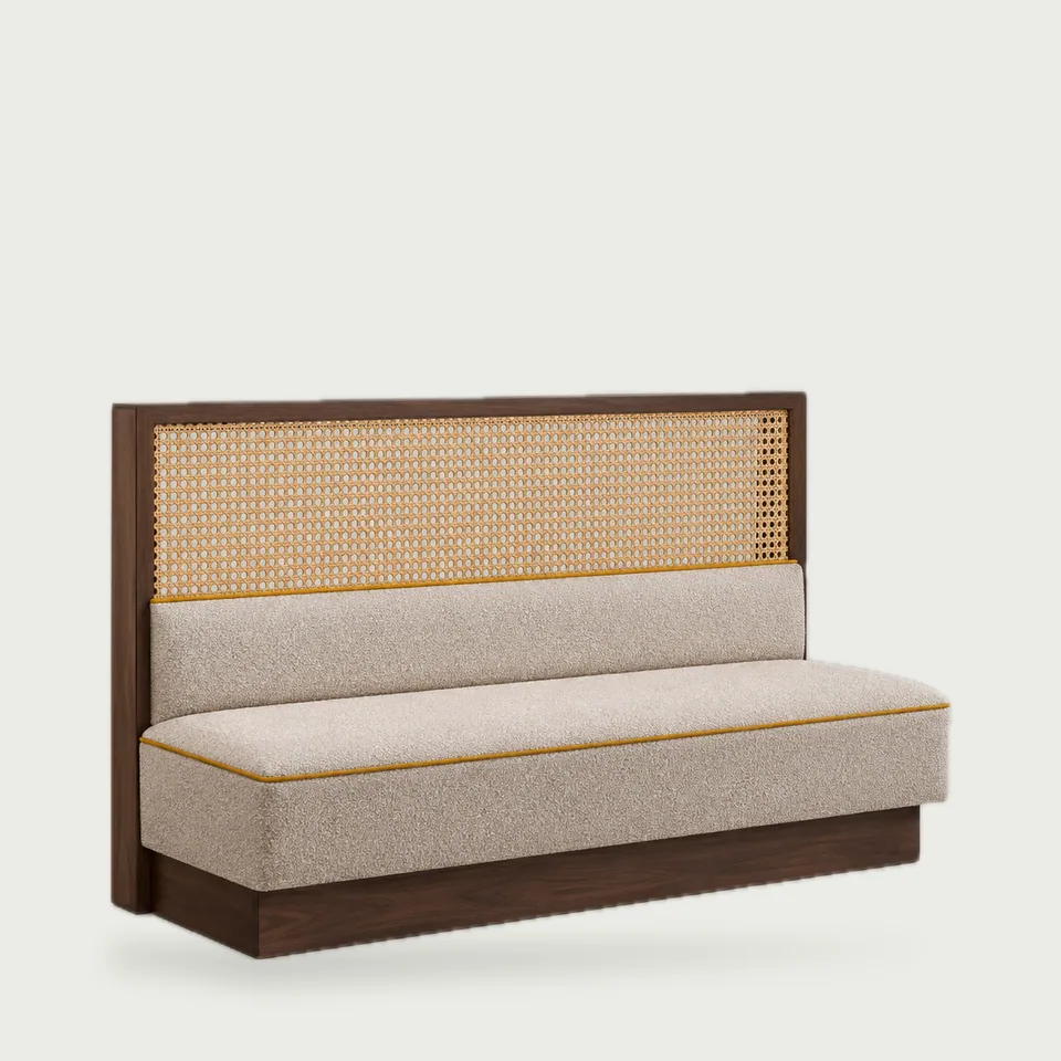 Cane Panel Back Booth