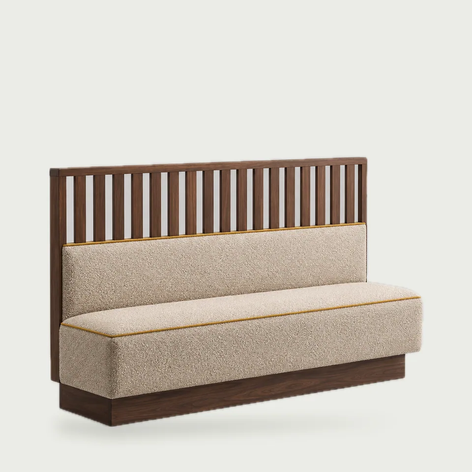 Timber Slat Back Booth